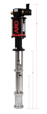 ARO piston pump AF0646 dimensions